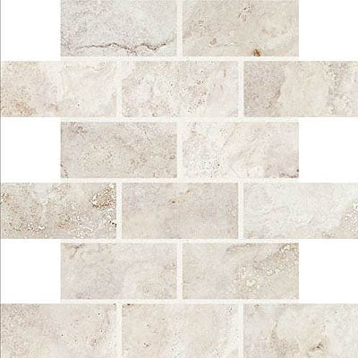 Daltile Esta Villa 12'' X 12''Mosaic 2'' X 4'' Matte Garden White