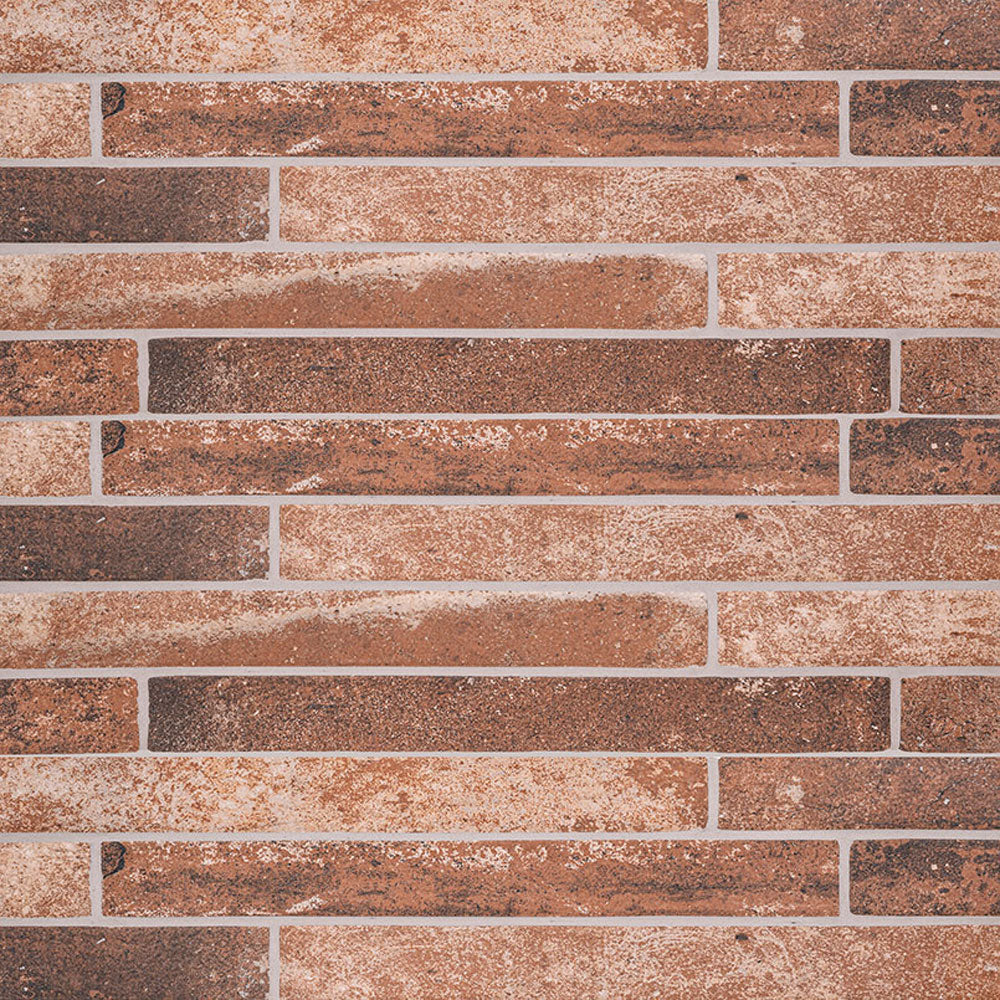 MS International Brickstone 2" x 18" Brick Matte Red 