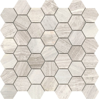 Emser Metro 12"x12" Hexagon Mix Mosaic 0.63"X1.18" Cream