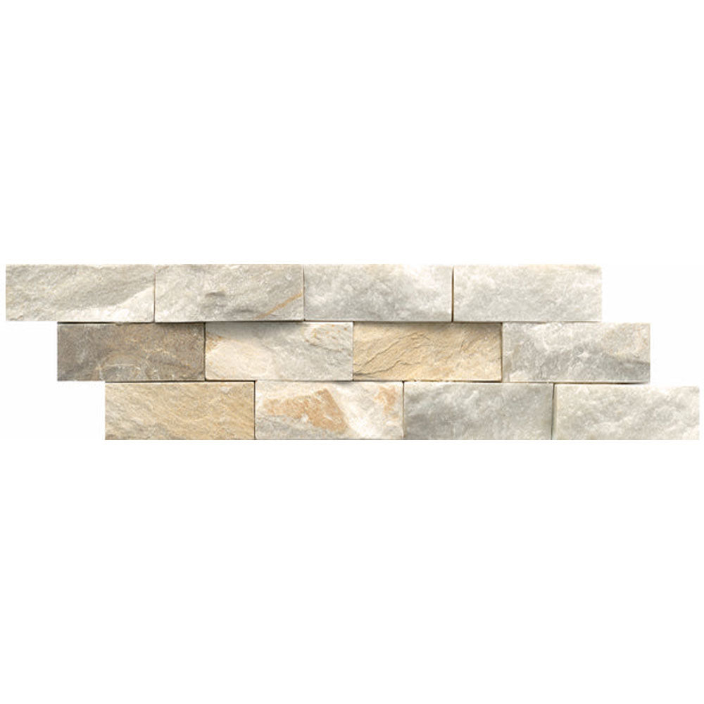 Emser Structure 6"x24" Stacked Quartzite Ledgerstone Split-Face Sand