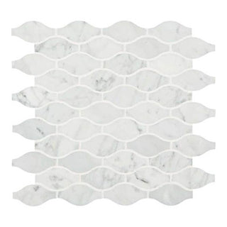 Daltile Marble 12'' x 13'' Straight Mosaic 2.37''x 0.35'' Polished Carrara White