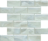 Emser Splash 12"x12" Beveled Mosaic 1.89"X3.85" White