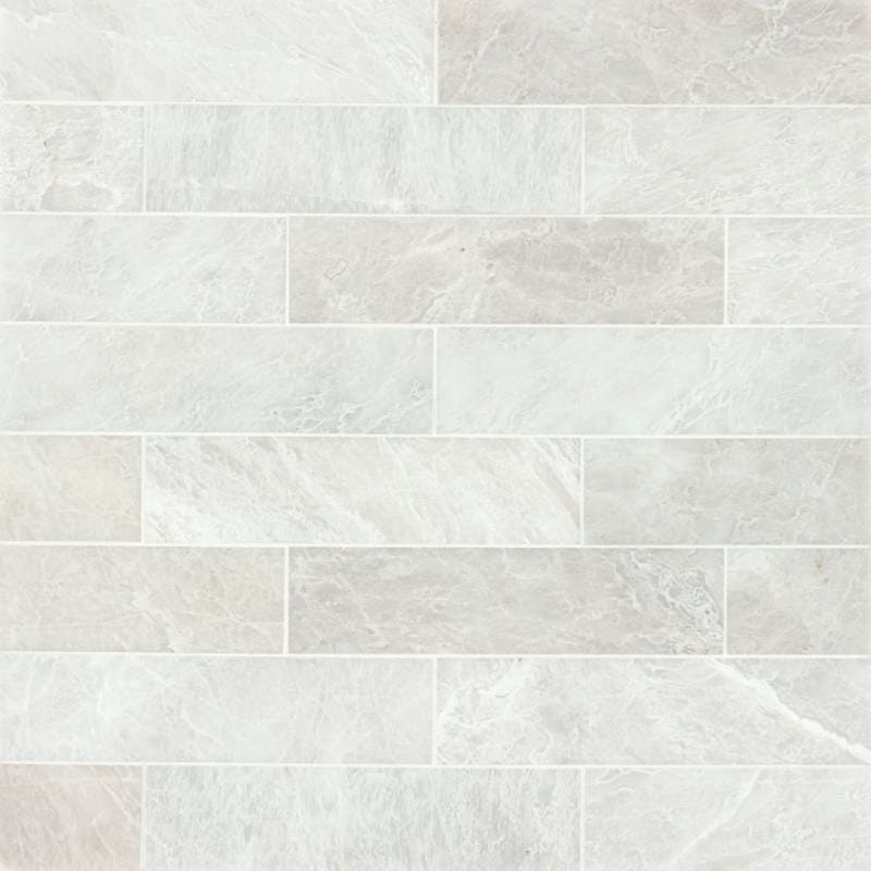 Bedrosians Marble 3" X 12" Honed Iceberg White