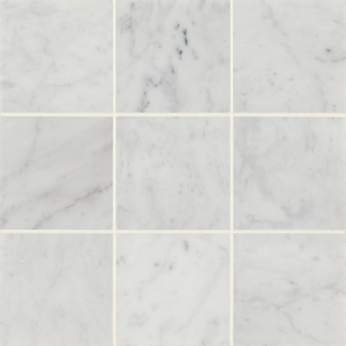 Bedrosians Monet 4" x 4" Honed White Carrara