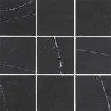 Bedrosians Monet 4" x 4" Honed Nero Marquina