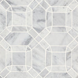 Bedrosians Monet 11.25" x 11.25" Honed Marble Mosaic White Carrara