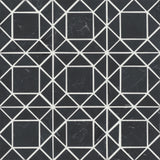 Bedrosians Monet 11.75" x 11.75" Honed Marble Mosaic Nero Marquina