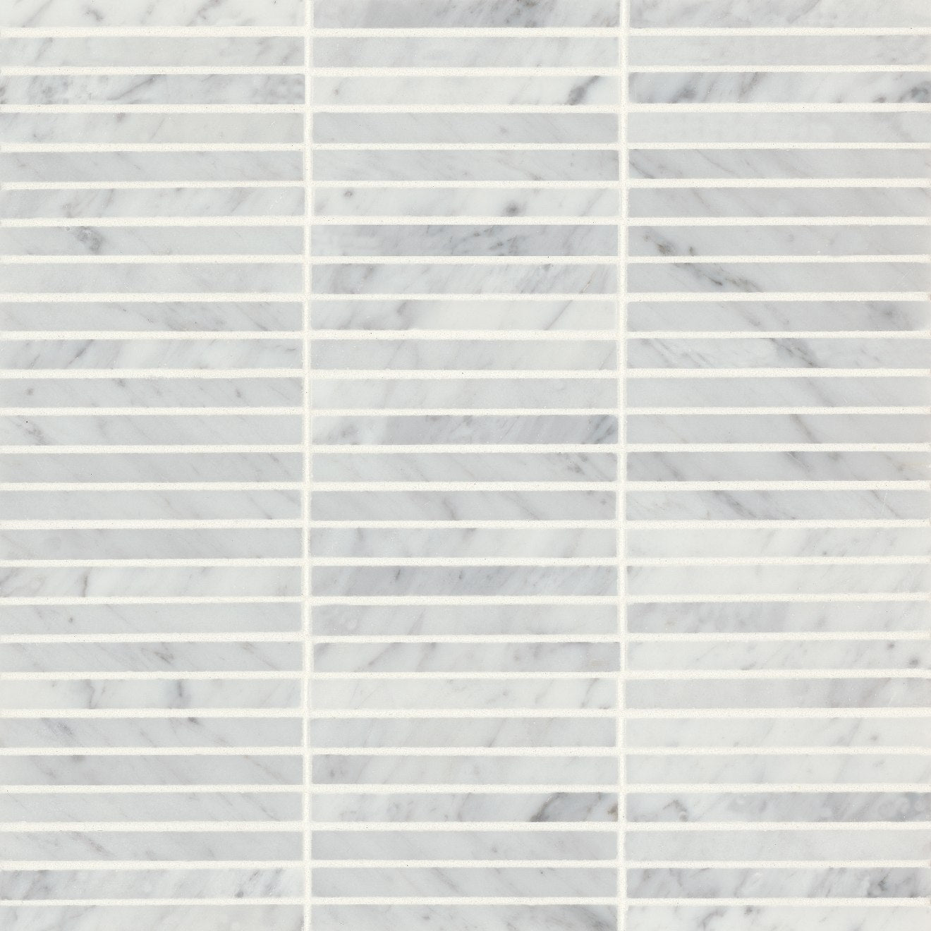 Bedrosians Monet 11.75" x 12" Honed Marble Mosaic White Carrara