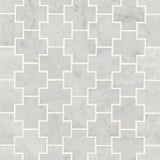 Bedrosians Monet 11" x 12.25" Honed Marble Mosaic White Carrara