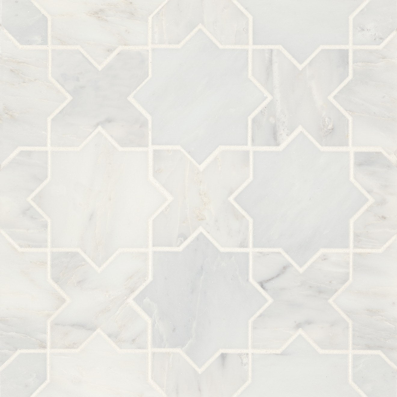 Bedrosians Monet 12.25" x 12.25" Honed Marble Mosaic Oriental White