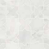 Bedrosians Monet 12.25" x 12.25" Honed Marble Mosaic Oriental White