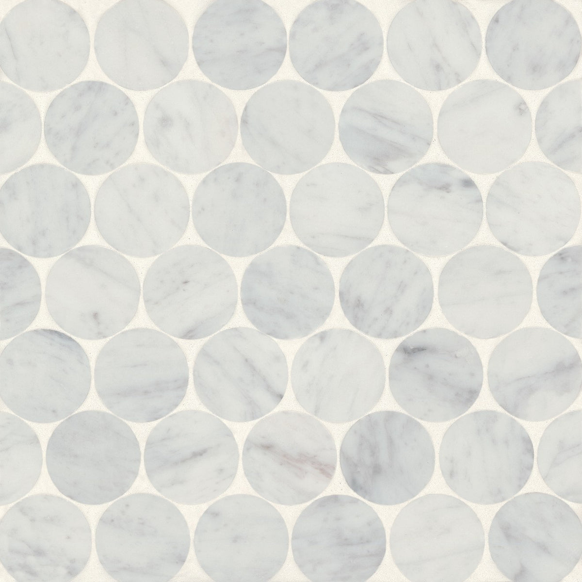 Bedrosians Monet 11.5" x 11.75" Honed Marble Mosaic White Carrara