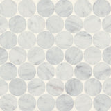 Bedrosians Monet 11.5" x 11.75" Honed Marble Mosaic White Carrara