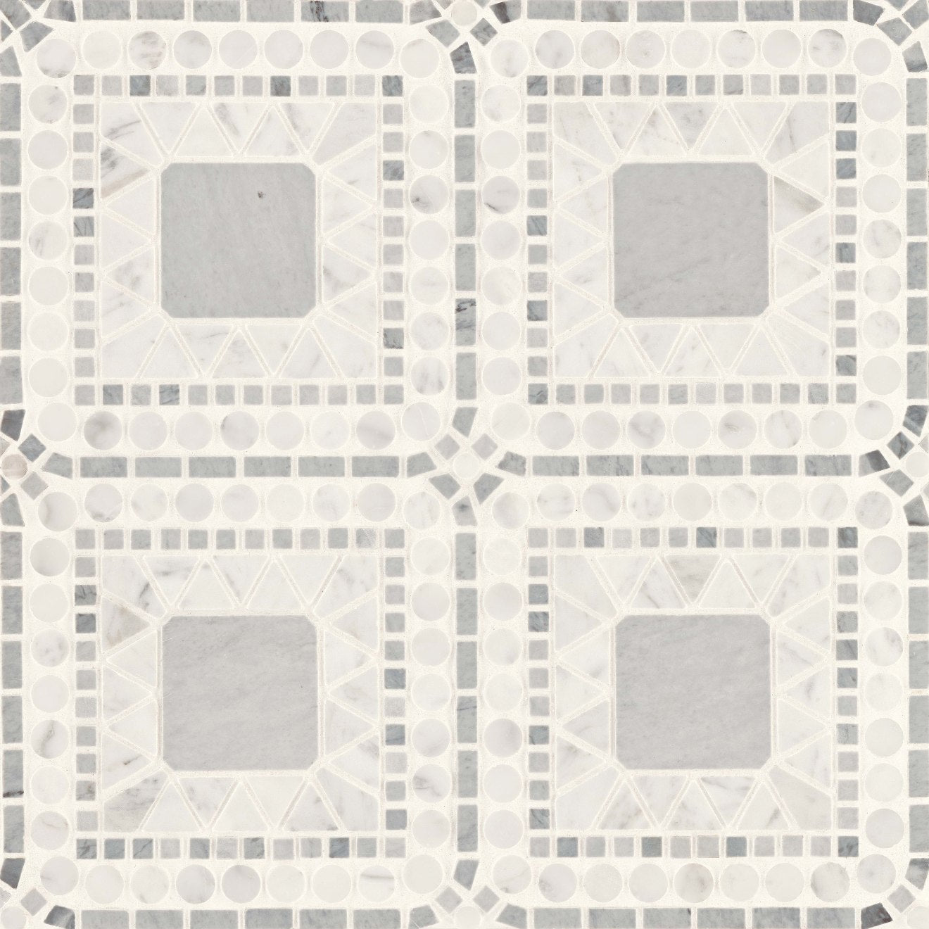 Bedrosians Atrium 15.75" x 15.75" White Carrara/Bardiglio