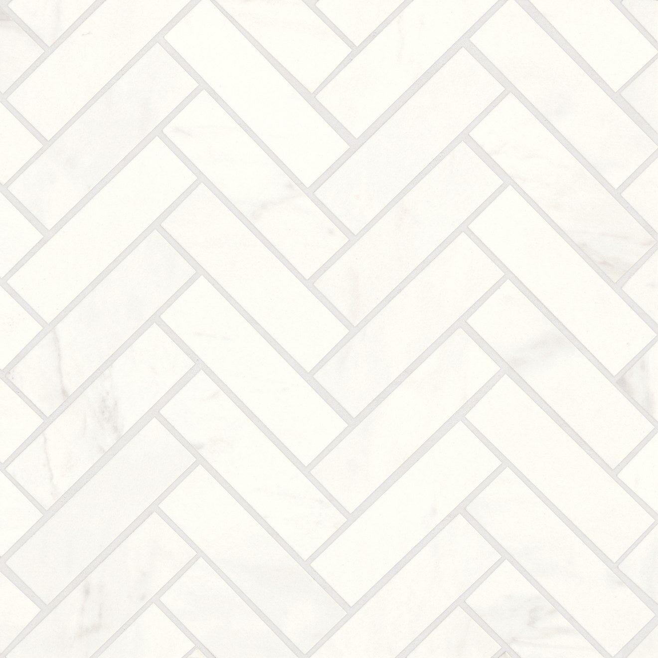 Bedrosians Magnifica 1" x 4" Honed Herringbone Mosaic Luxe White