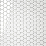 Bedrosians Le Cafe 1" x 1" Hexagon Mosaic Glossy White