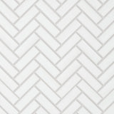 Bedrosians Le Cafe 1" x 3" Herringbone Mosaic Matte White