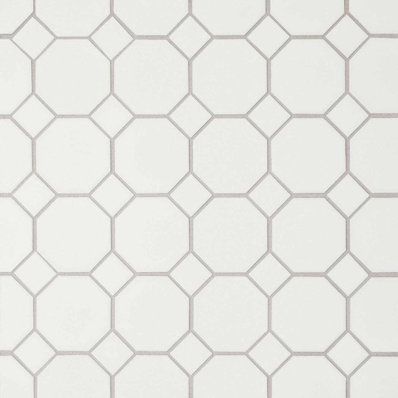 Bedrosians Le Cafe 2" x 2" Octagon Mosaic Matte White