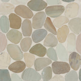 Bedrosians Waterbrook 12" x 12" Jumbo Sliced Pebble Mosaic Golden