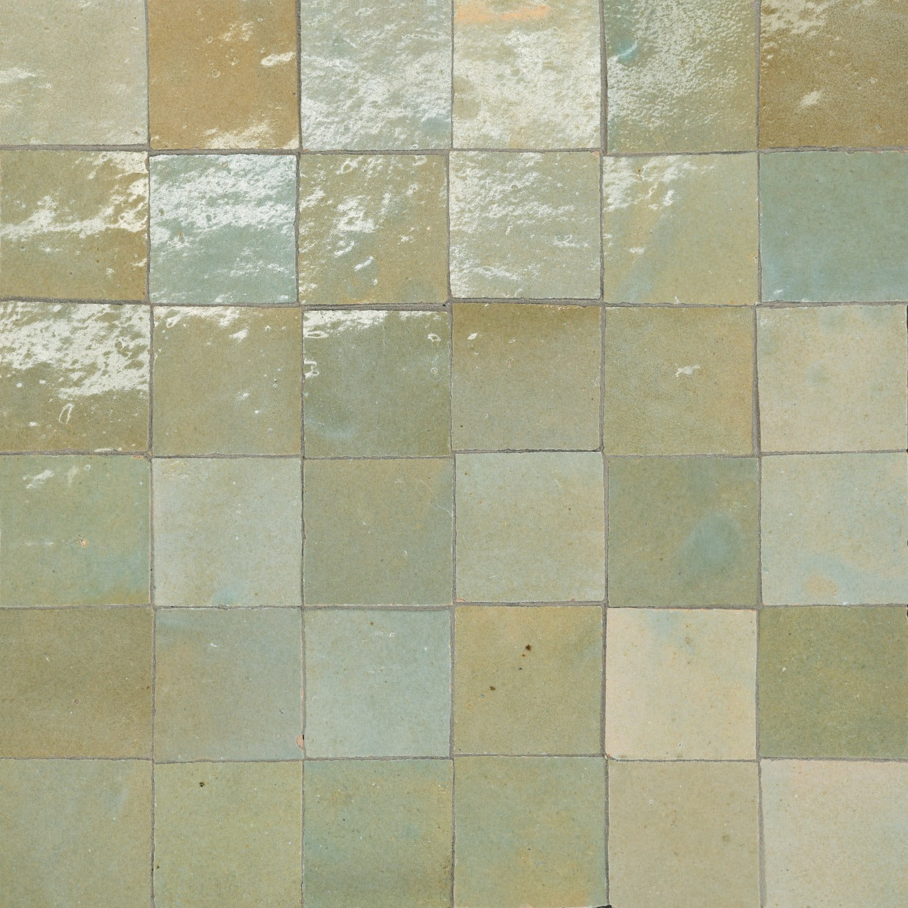 Bedrosians Zagora 12" X 12" Mosaic 2" x 2" Vert Gris