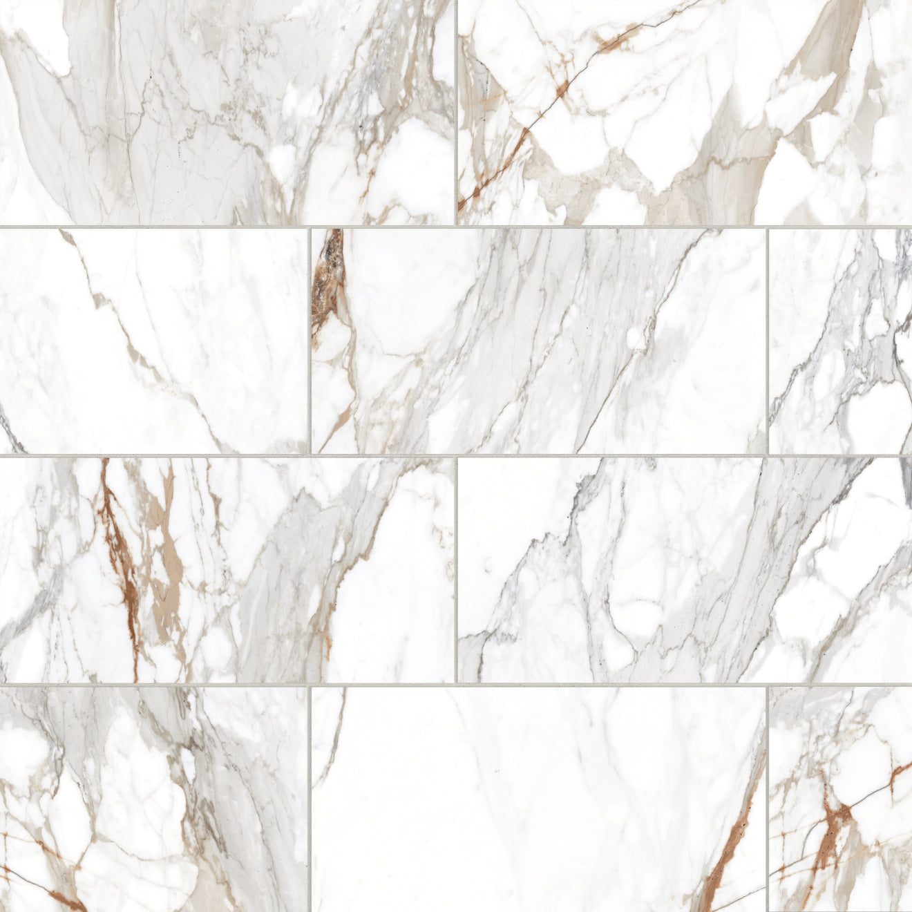 Bedrosians Prati 12" X 24" Polished Calacatta Macchia Vecchia