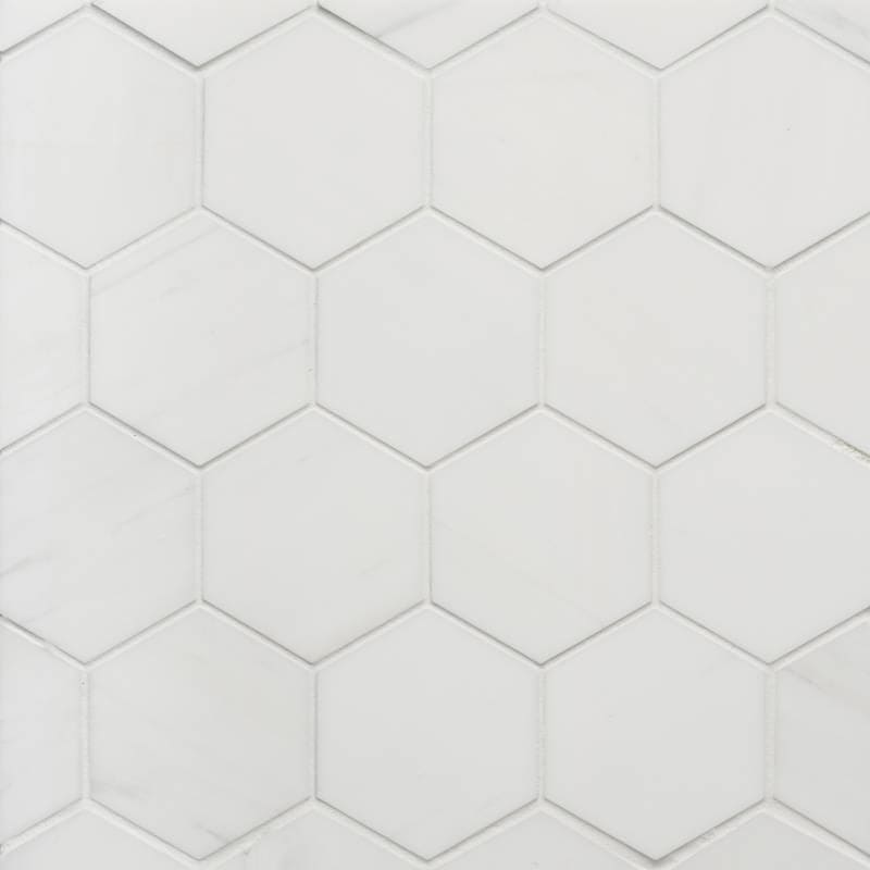 Bedrosians Marble 10.5"x12" Hexagon Mosaic 3" Dolomite