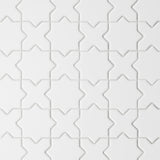 Bedrosians Le Cafe 2" x 2" Cross & Star Mosaic Matte White