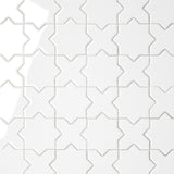 Bedrosians Le Cafe 2" x 2" Cross & Star Mosaic Glossy White