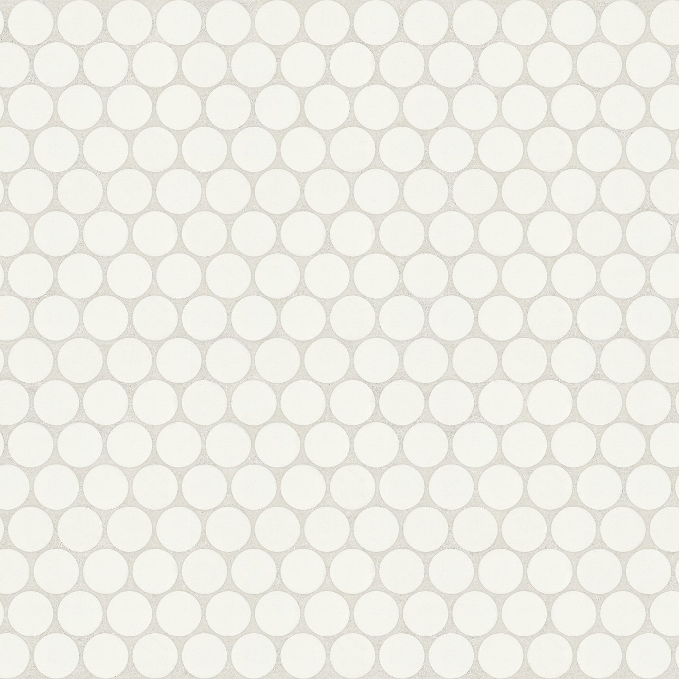 Bedrosians Marin 11.5" X 12.5" Penny Mosaic 0.75 Pearl White / White