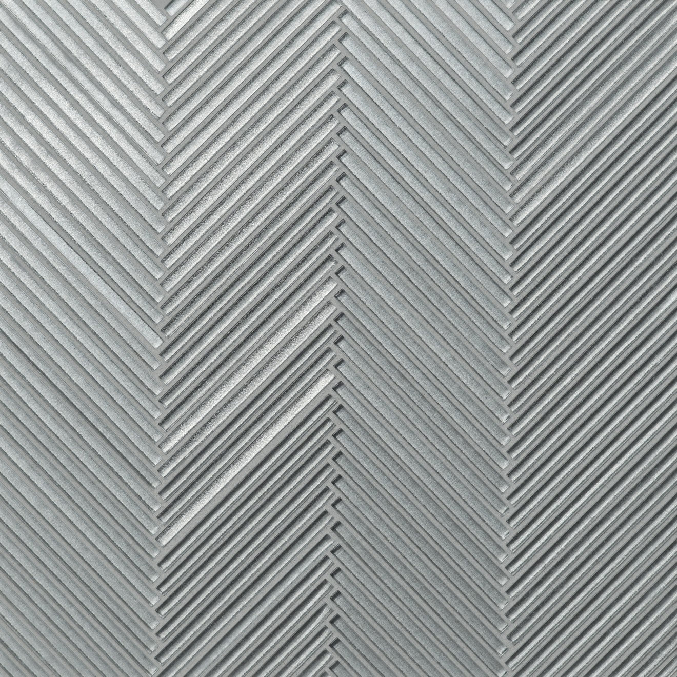 Bedrosians Kaikos 11.25" X 11.25" Chevron Glass Mosaic Silver