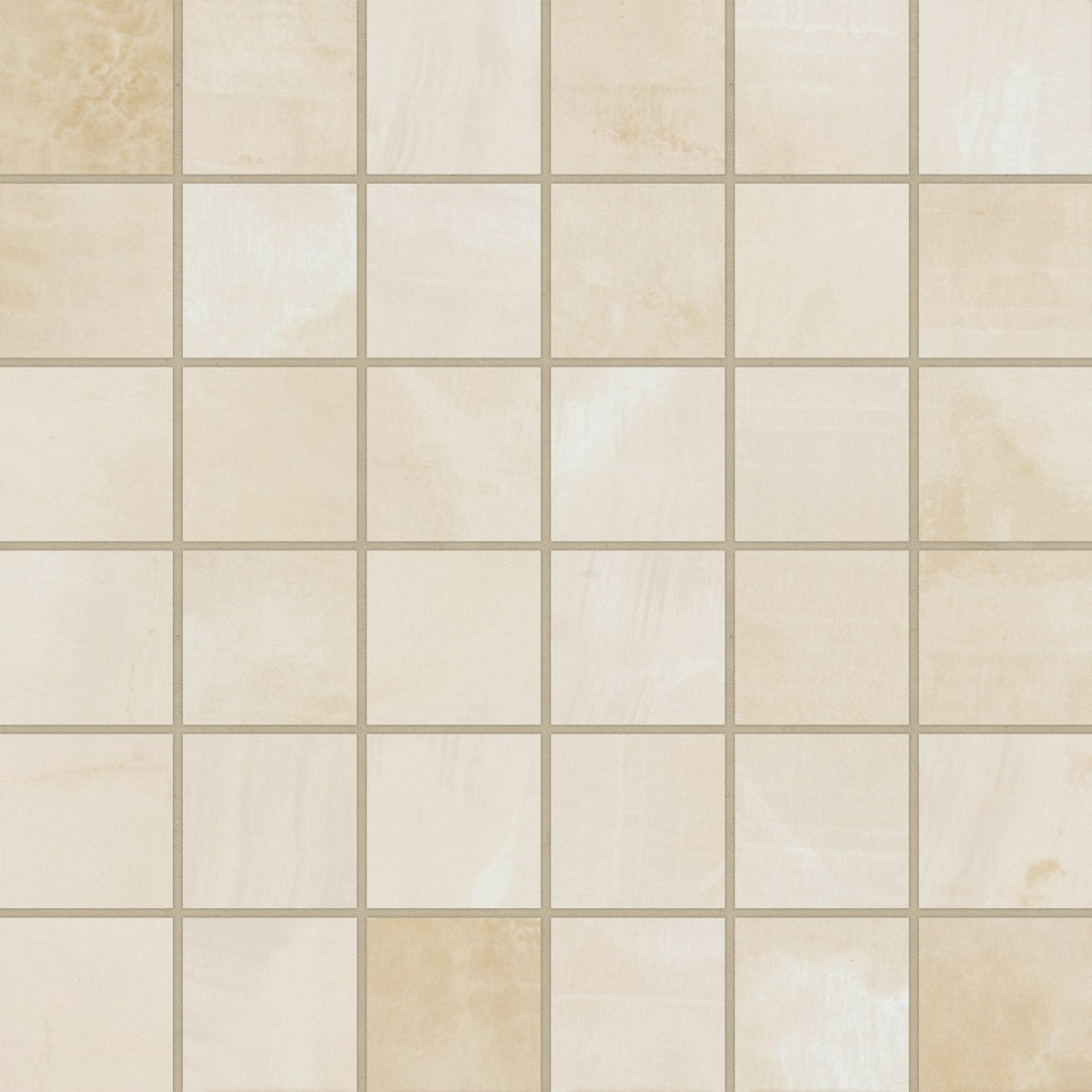 Bedrosians Gemma 12" X 12" Mosaic 2" X 2" Honed Beige Onyx