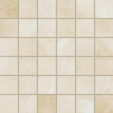 Bedrosians Gemma 12" X 12" Mosaic 2" X 2" Honed Beige Onyx