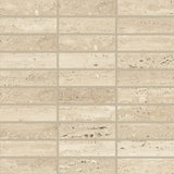 Bedrosians Sensi Roma 12" X 12" Straight Mosaic 1" x 4" Cream