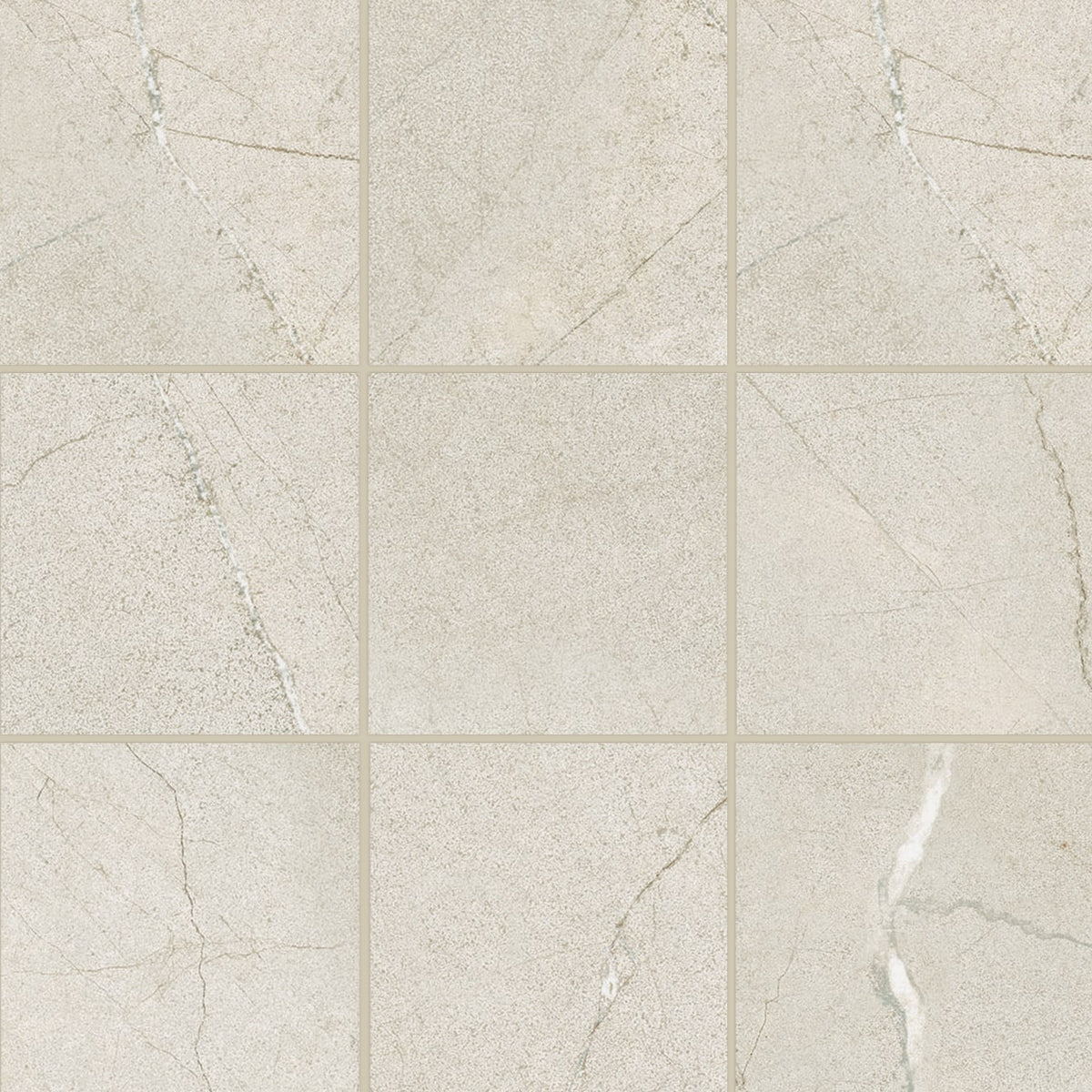 Bedrosians Crema Marfil 12" X 12" Mosaic 4" X 4" Crema Marfil