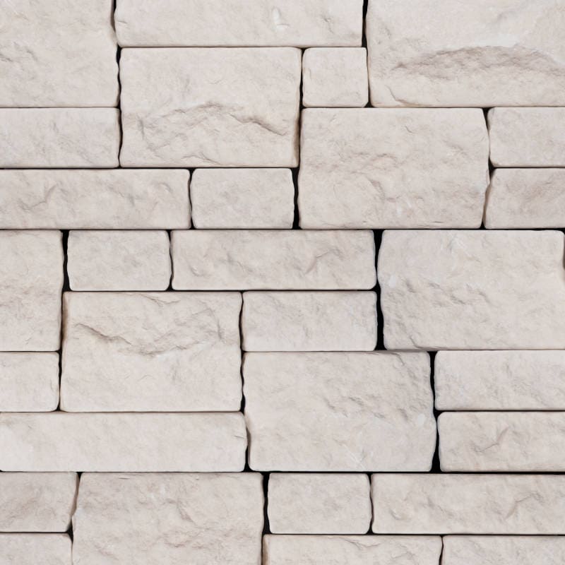 Bedrosians Limestone 8"X22" Tumbled Ledger Light Beige