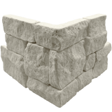 Bedrosians Limestone 8"X18" Tumbled Ledger Corner Light Beige