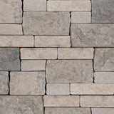 Bedrosians Limestone 8"X22" Tumbled Ledger Mixed Beige & Grey