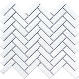 Emser Impact 11"x12" Herringbone Mosaic 1"x3" Matte White