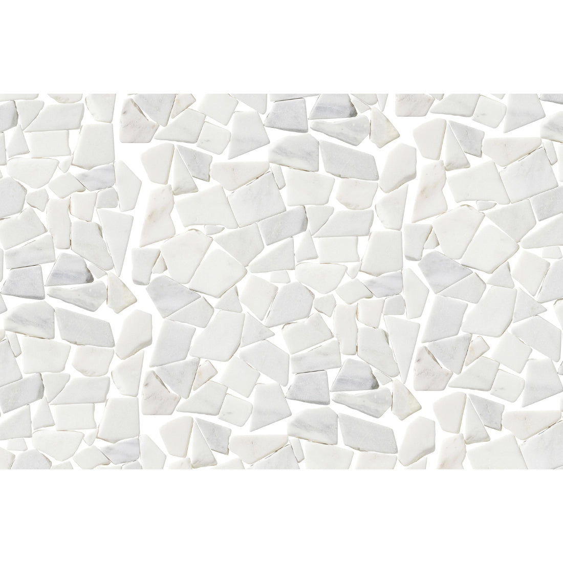 Tile Shop Hampton 12" x 12" Carrara Tumb Cobble White/Gray