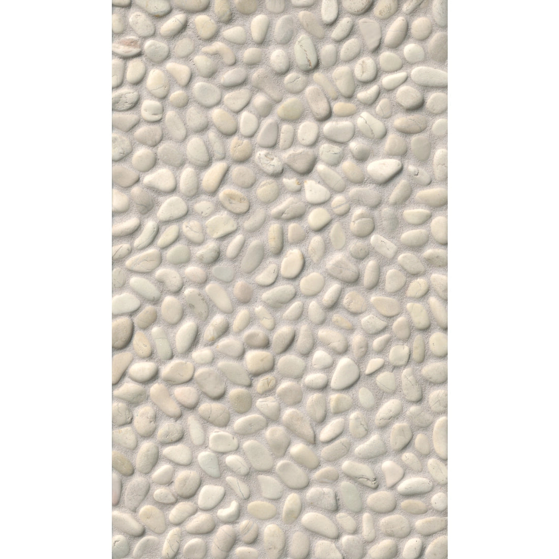 Tile Shop Pebbles Small 12x12 Tumbled White