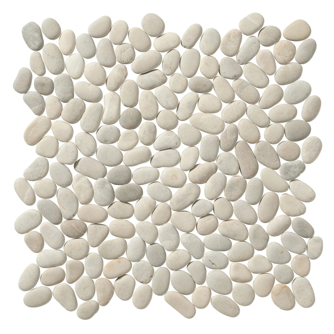 Tile Shop Pebbles Small 12x12 Mosaic Tumbled Grey