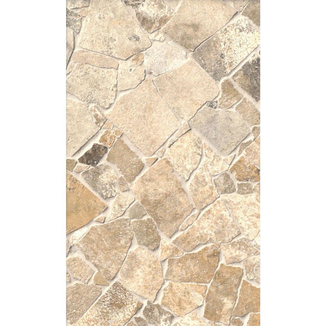 Tile Shop Volcano Broken Cobble 14x14 Brushed Brown