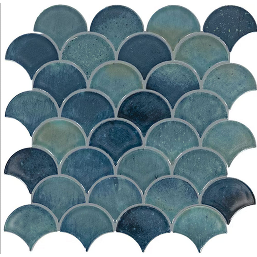 Daltile Miramo 13" X 13" Fan Aqua