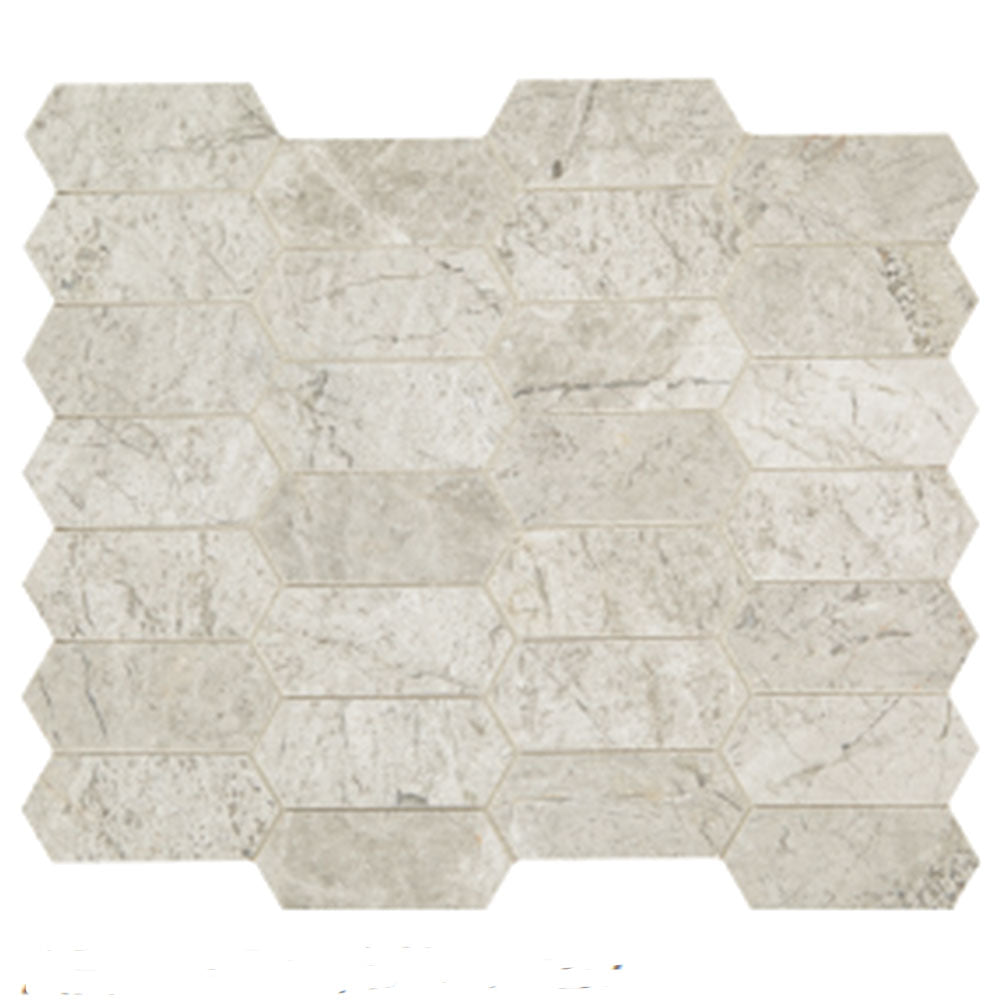 Daltile Limestone 2" X 4" Elongated Hexagon Arctic Gray