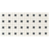 Daltile Keystones 12" X 24" Pattern 1" X 2" Arctic White/Black