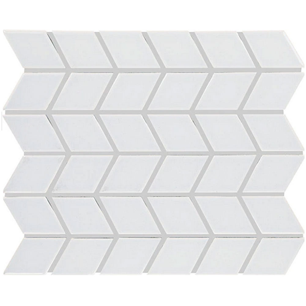 Daltile Color Wheel Retro 2" X 3" Chevron Glossy Arctic White