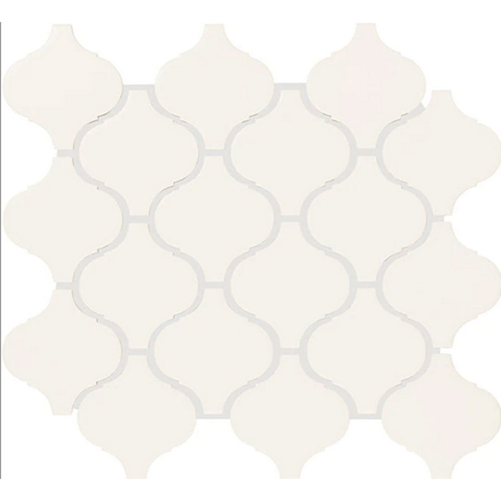 Daltile Color Wheel Retro 3" X 3" Arabesque Glossy Arctic White