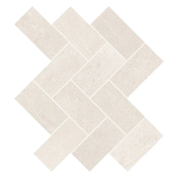 Daltile Epitomize 12" X 14" Herringbone Mosaic 2" X 4" Aria White