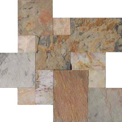 MS International Slate And Quartzite 12" x 12" Ashler Versailles Pattern Autumn