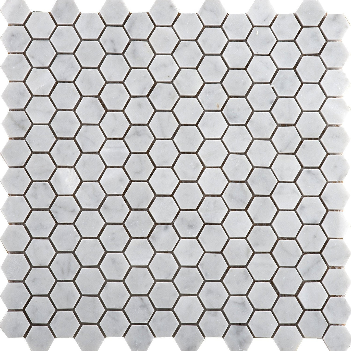 Emser Marble Gioia 12"x12" Hexagon Mosaic 1" Bianco